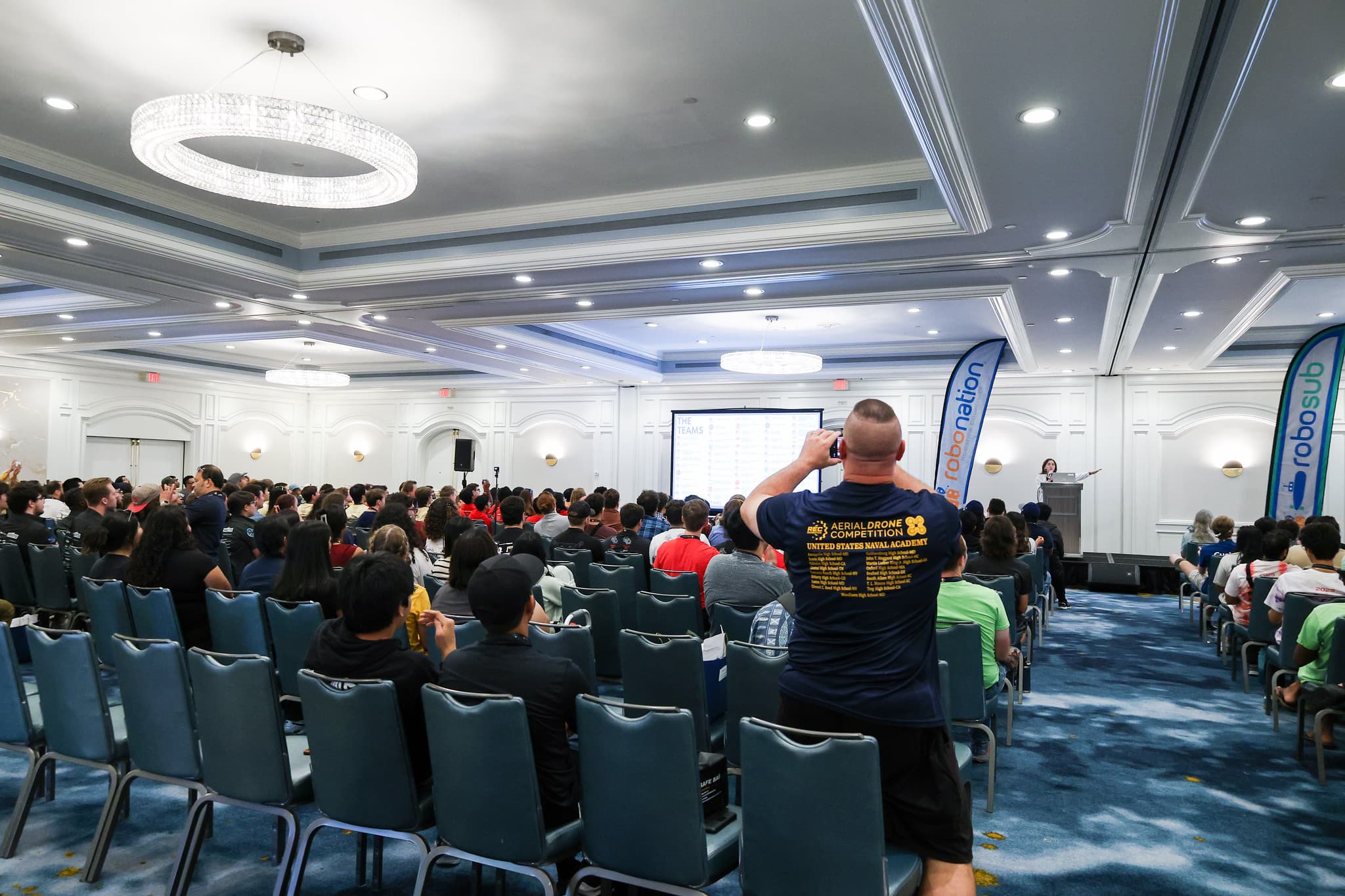 Rear view of commander's briefing at RoboSub 2025