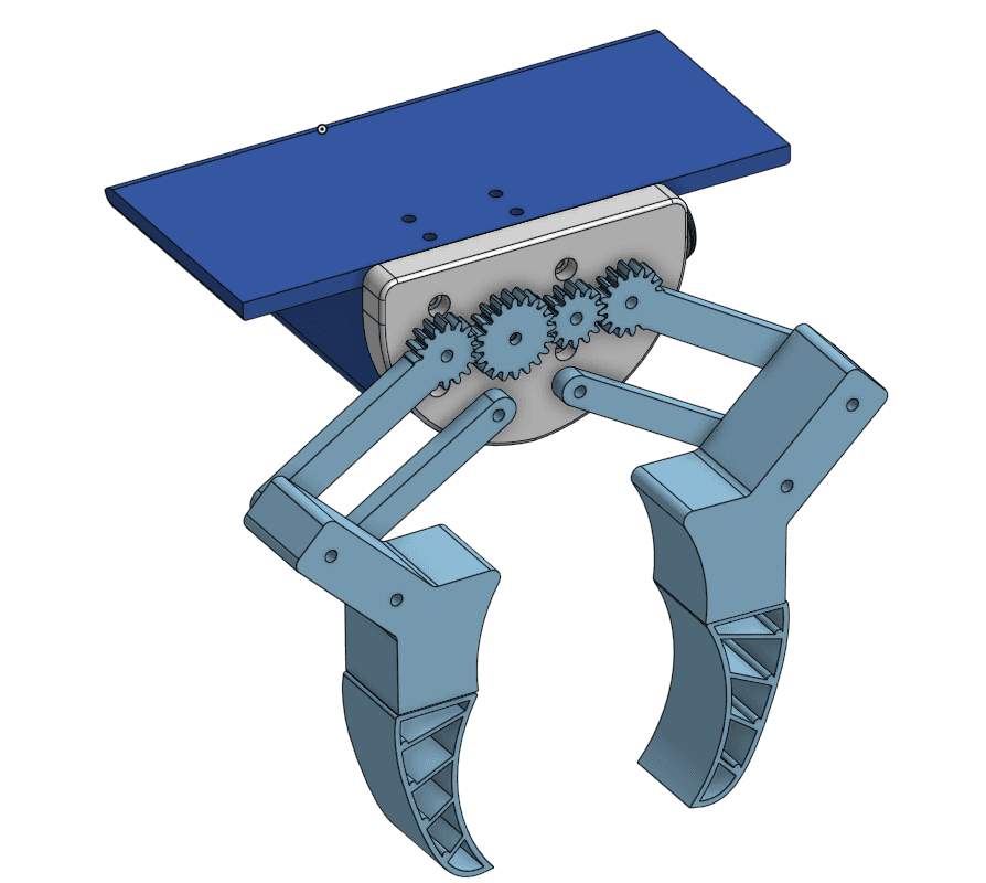 CAD render of the full ORCA claw assembly