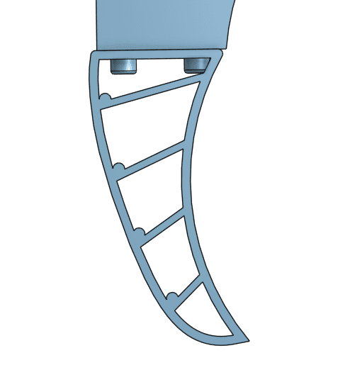 Close-up of a compliant TPU claw finger